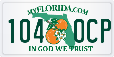 FL license plate 1040CP