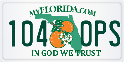 FL license plate 1040PS