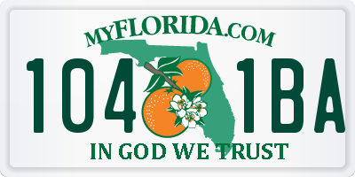 FL license plate 1041BA
