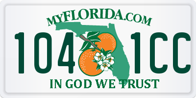 FL license plate 1041CC