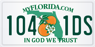 FL license plate 1041DS