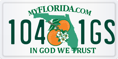 FL license plate 1041GS
