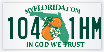 FL license plate 1041HM