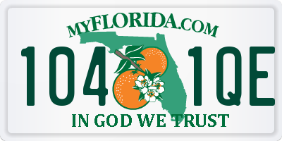 FL license plate 1041QE