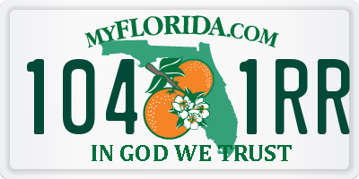 FL license plate 1041RR