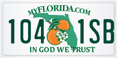 FL license plate 1041SB