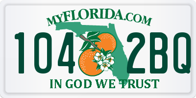 FL license plate 1042BQ