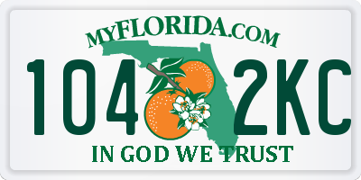 FL license plate 1042KC