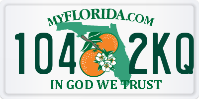 FL license plate 1042KQ