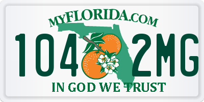 FL license plate 1042MG