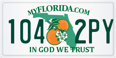 FL license plate 1042PY