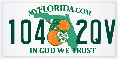 FL license plate 1042QV