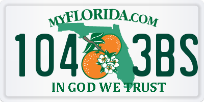 FL license plate 1043BS