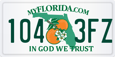 FL license plate 1043FZ