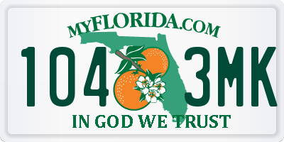 FL license plate 1043MK