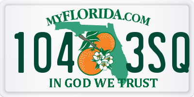 FL license plate 1043SQ