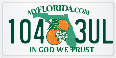 FL license plate 1043UL