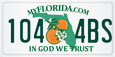 FL license plate 1044BS