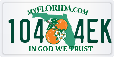 FL license plate 1044EK