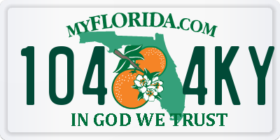 FL license plate 1044KY
