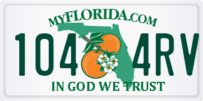 FL license plate 1044RV