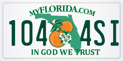 FL license plate 1044SI