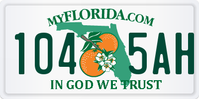 FL license plate 1045AH