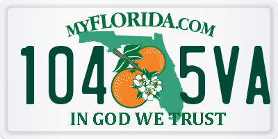 FL license plate 1045VA