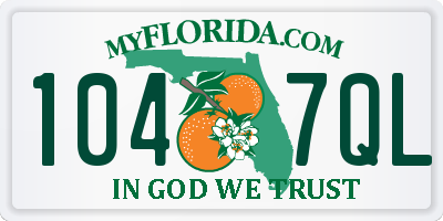 FL license plate 1047QL