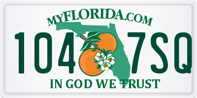 FL license plate 1047SQ