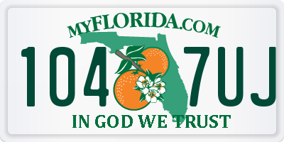 FL license plate 1047UJ