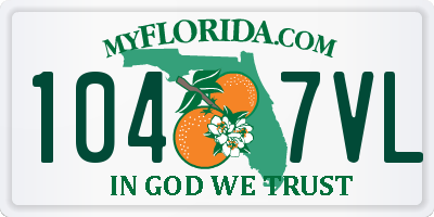 FL license plate 1047VL