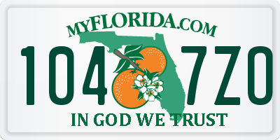 FL license plate 1047ZO