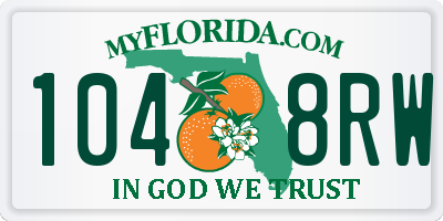 FL license plate 1048RW