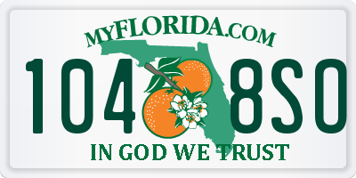 FL license plate 1048SO