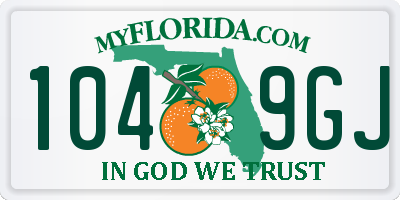 FL license plate 1049GJ