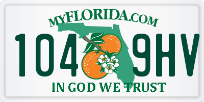 FL license plate 1049HV
