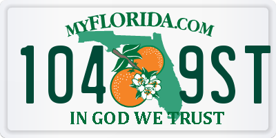FL license plate 1049ST
