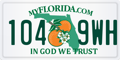 FL license plate 1049WH