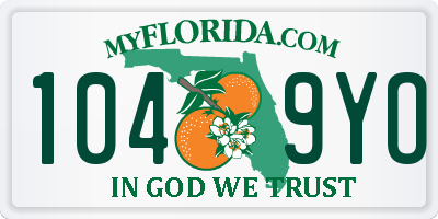 FL license plate 1049YO