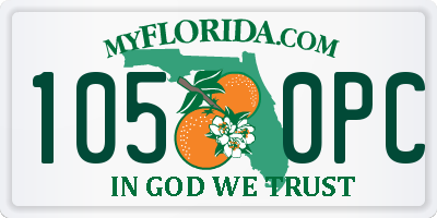 FL license plate 1050PC