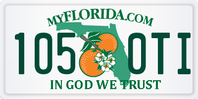 FL license plate 1050TI