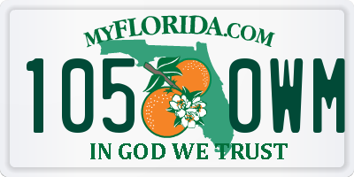 FL license plate 1050WM