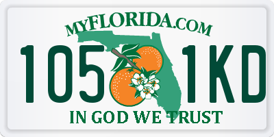 FL license plate 1051KD