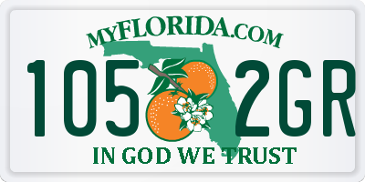 FL license plate 1052GR