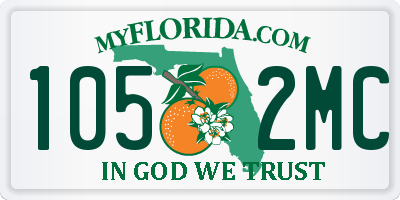 FL license plate 1052MC