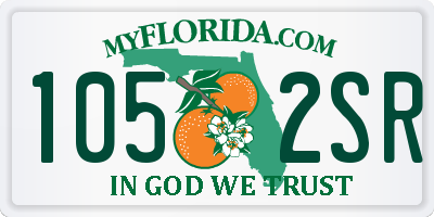 FL license plate 1052SR