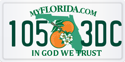 FL license plate 1053DC
