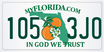 FL license plate 1053JO