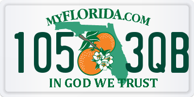 FL license plate 1053QB